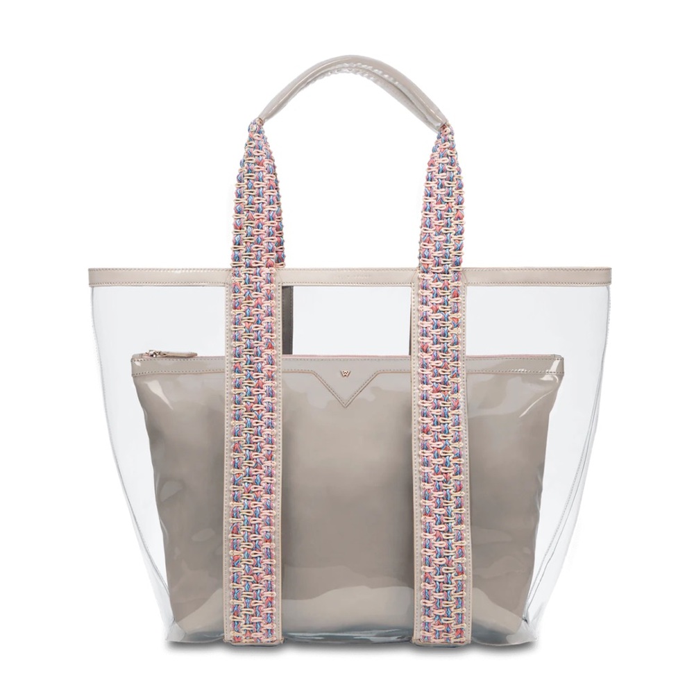 Kelly Wynne Bring on the Beach Bag in Taupe